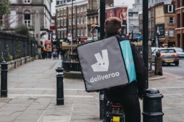 deliveroo driver biker