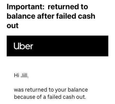 failed cashout email